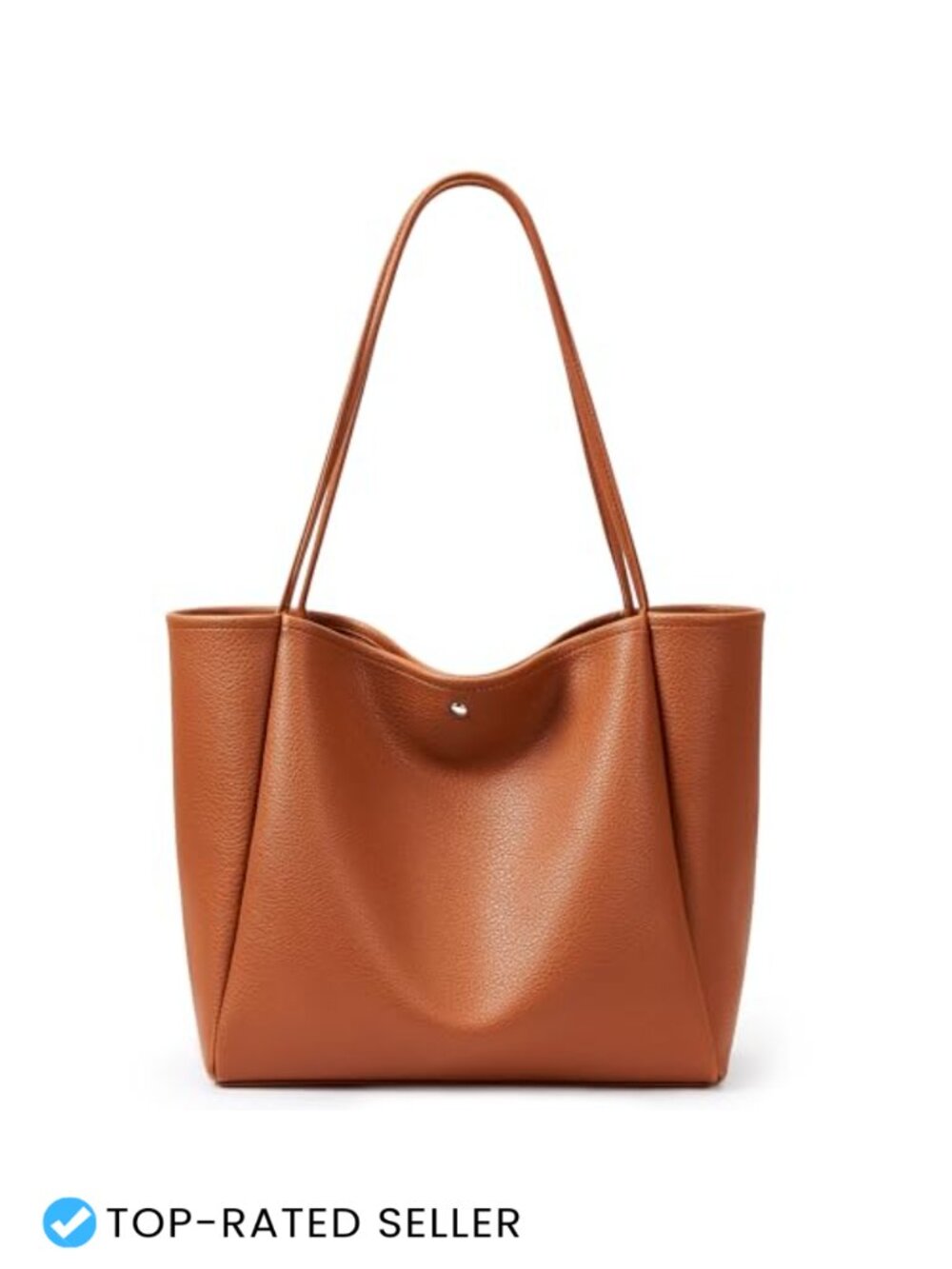 16L Vegan Leather Hobo Tote with Magnetic Closure, Laptop Slot